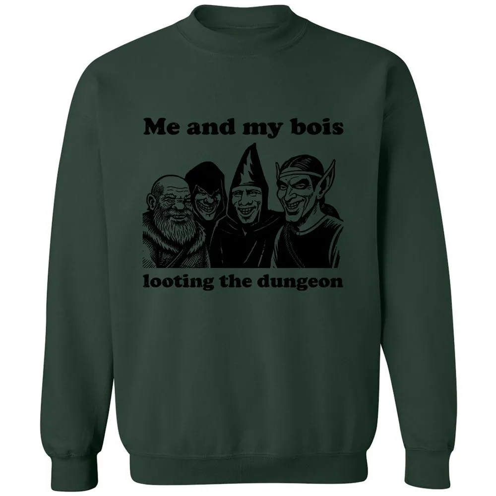 Me and my bois looting the dungeon Classic Unisex Sweatshirt - Forest Green - 4