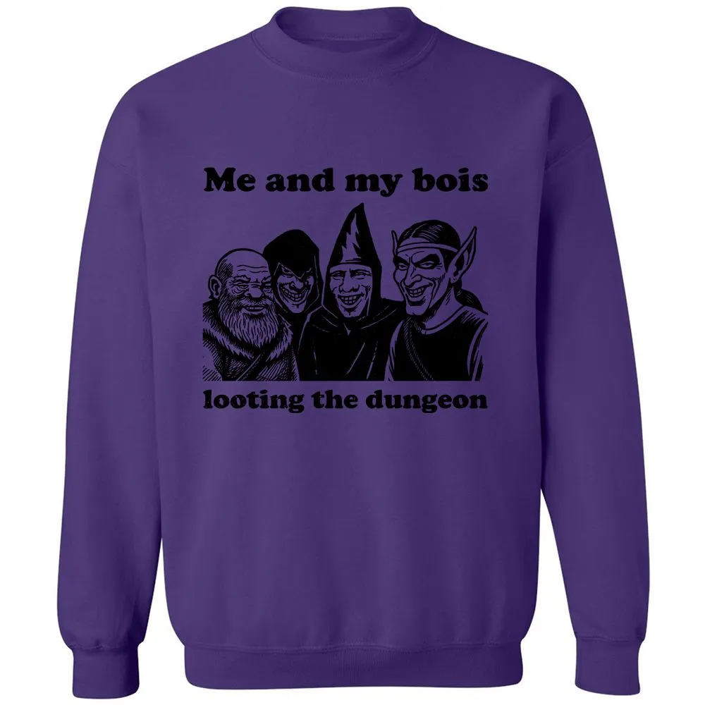 Me and my bois looting the dungeon Classic Unisex Sweatshirt - Purple - 6
