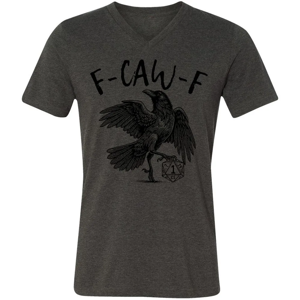 Unisex V-Neck T-Shirt - White - Dark Grey Heather - 8