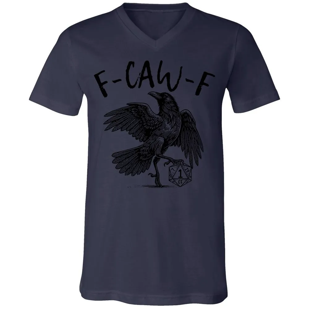 Unisex V-Neck T-Shirt - White - Navy - 9