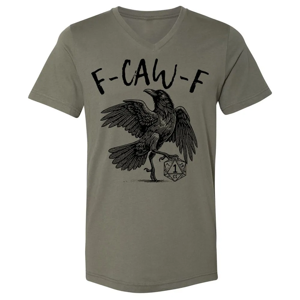 Unisex V-Neck T-Shirt - White - Military Green - 10