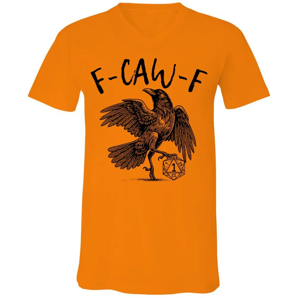 Unisex V-Neck T-Shirt - White - Orange - 11