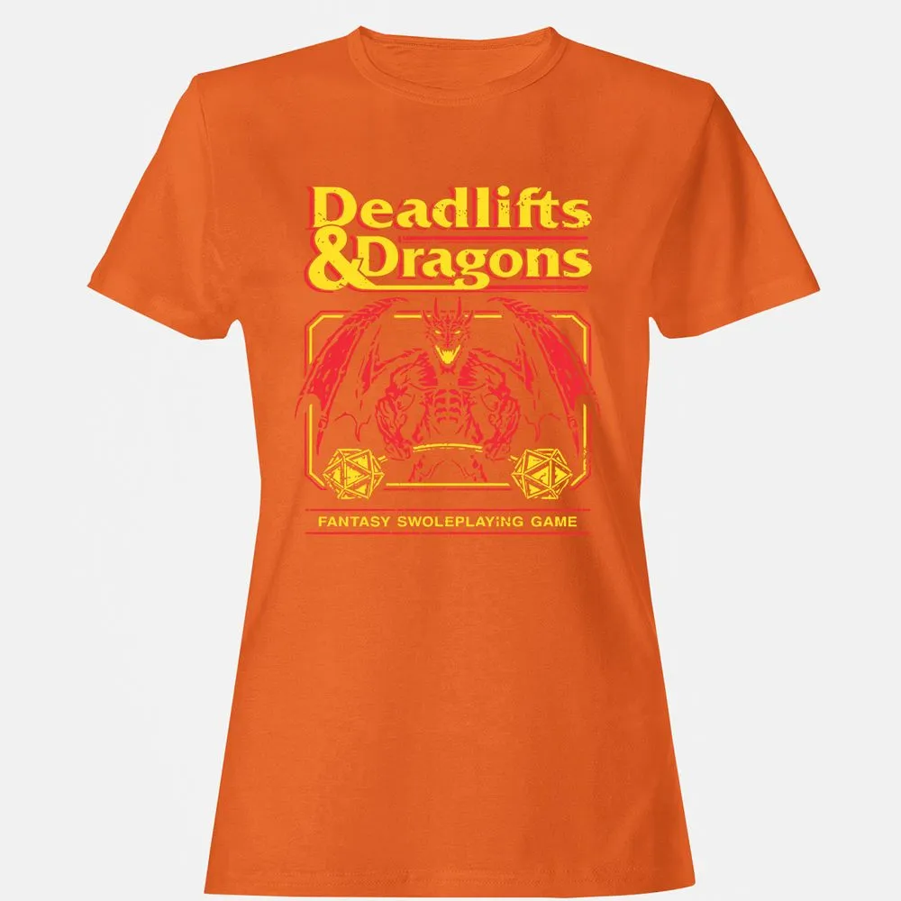 Deadlifts And Dragons Women's T-Shirt - Orange - 11