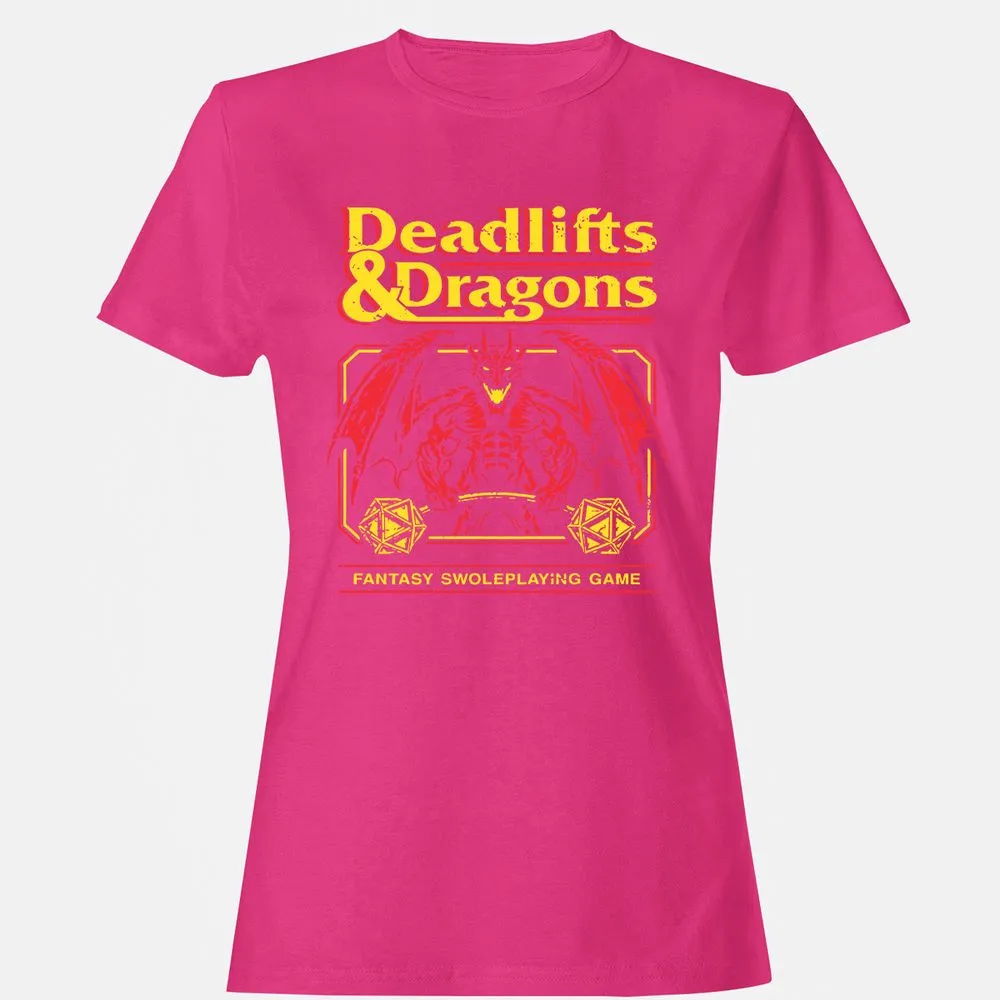 Deadlifts And Dragons Women's T-Shirt - Heliconia - 6