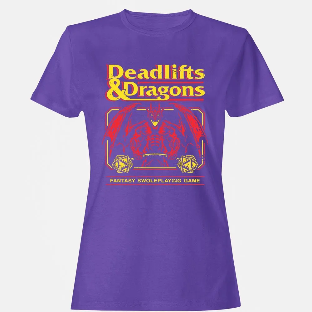 Deadlifts And Dragons Women's T-Shirt - Purple - 12