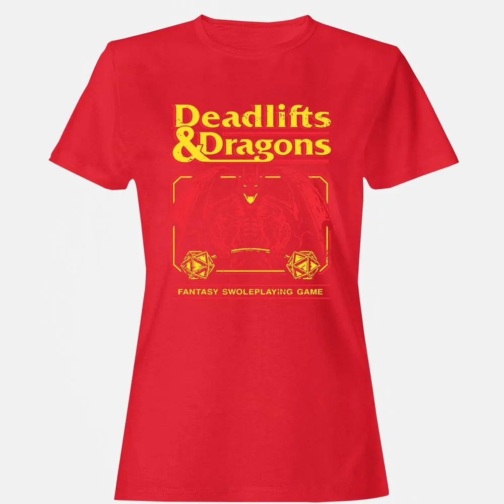 Deadlifts And Dragons Women's T-Shirt - Red - 13