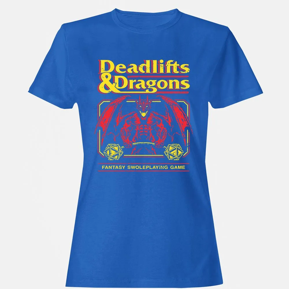 Deadlifts And Dragons Women's T-Shirt - Royal - 14