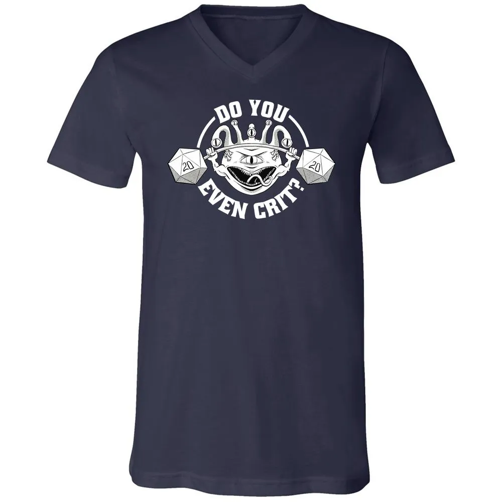 Do You Even Crit Unisex V-Neck T-Shirt - Navy - 2