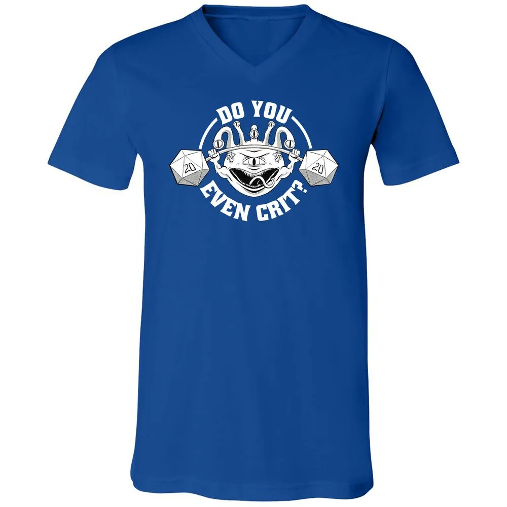 Do You Even Crit Unisex V-Neck T-Shirt - True Royal - 4