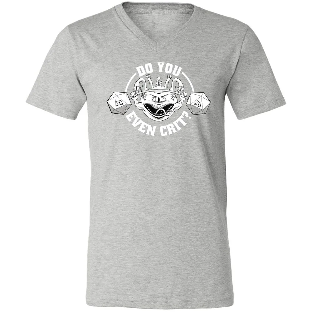 Do You Even Crit Unisex V-Neck T-Shirt - Athletic Heather - 7