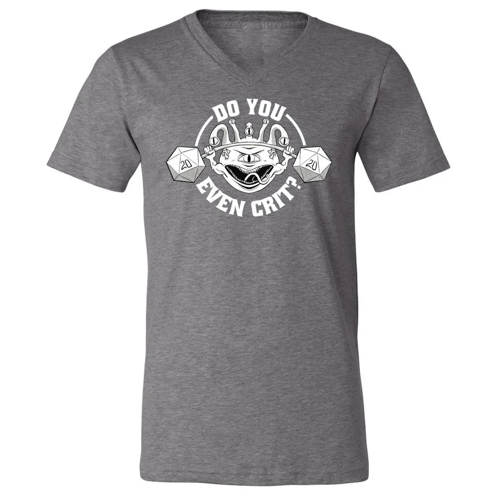 Do You Even Crit Unisex V-Neck T-Shirt - Deep Heather - 13