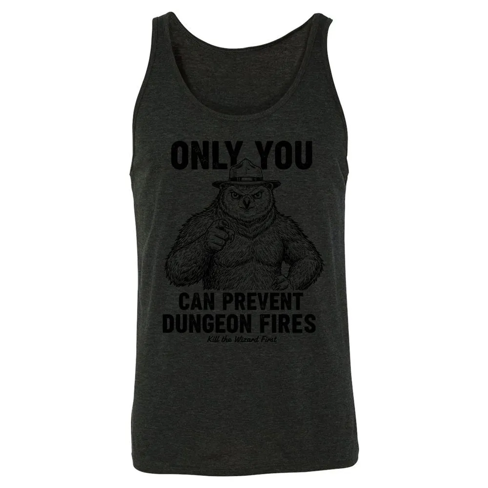 Only You Can Prevent Dungeon Fires - Charcoal Black Triblend - 5
