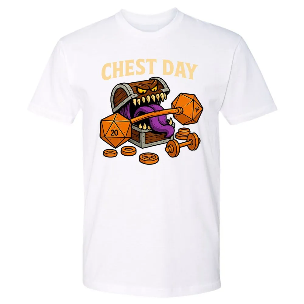 Chest Day Premium Unisex T-Shirt - White - 4