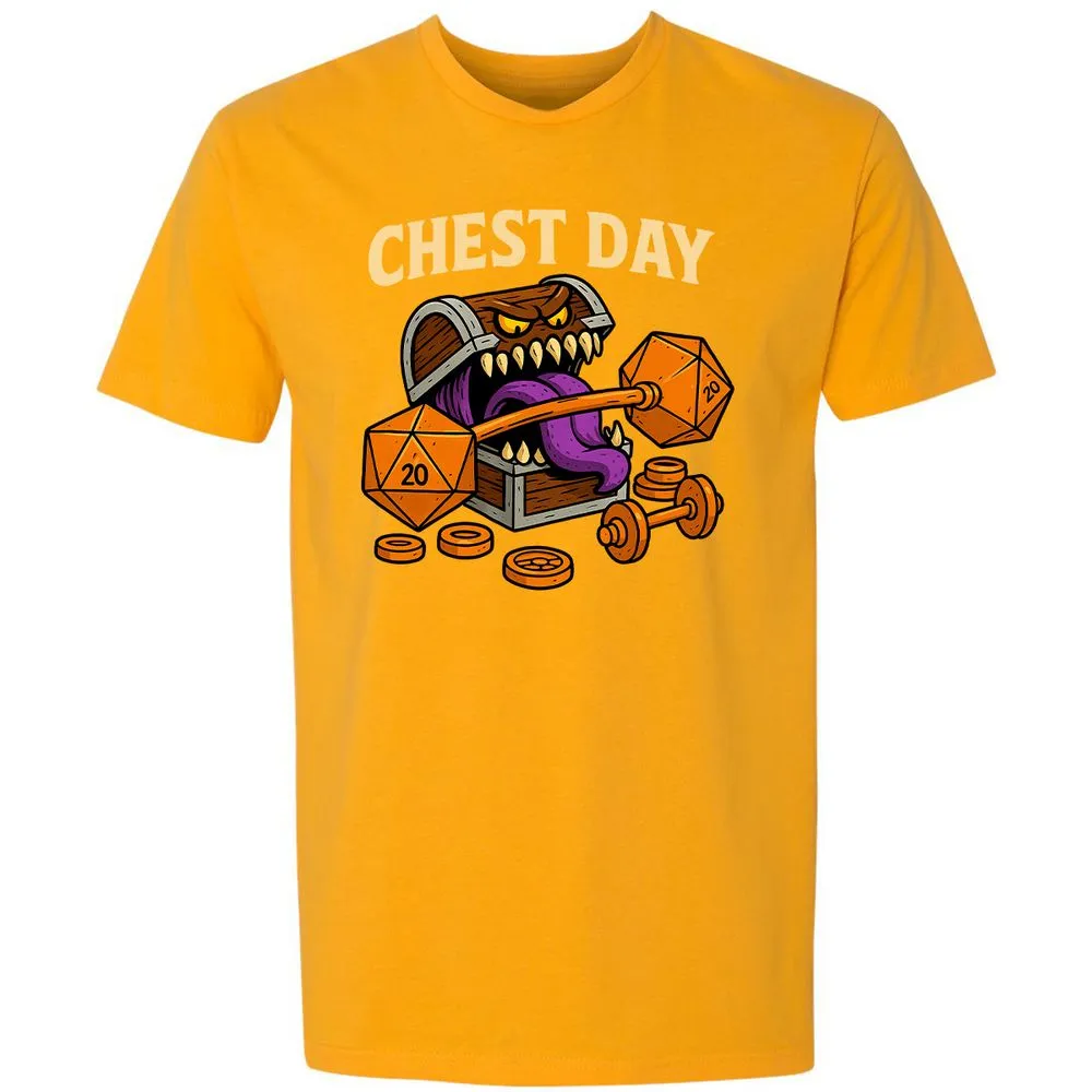Chest Day Premium Unisex T-Shirt - Gold - 12