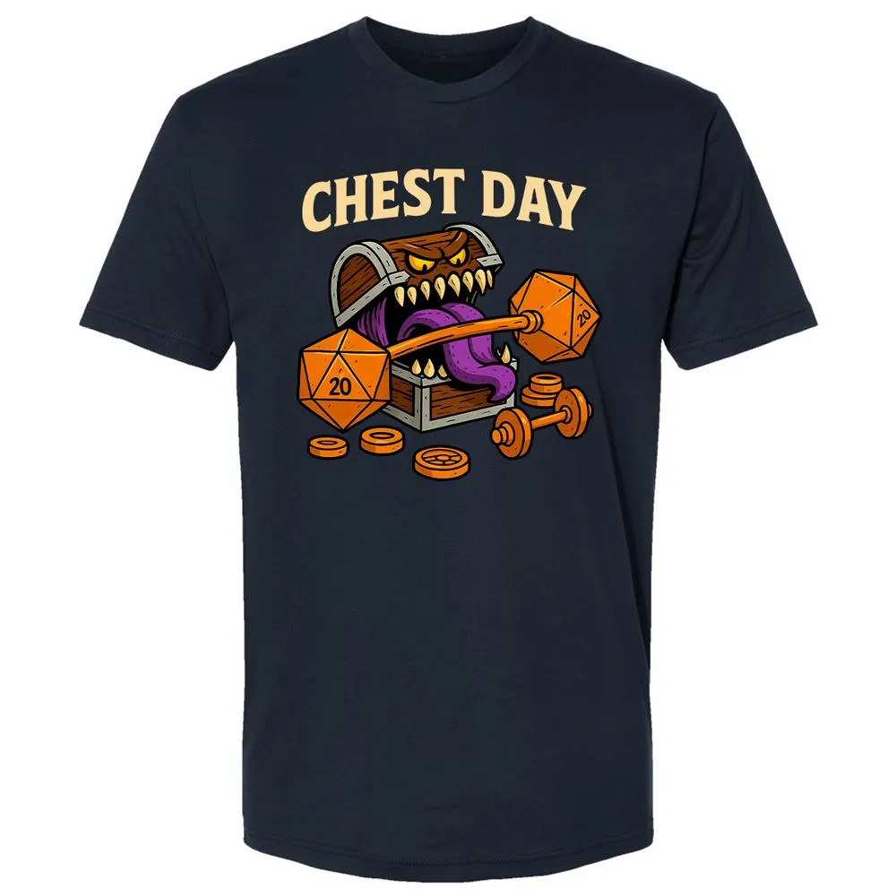 Chest Day Premium Unisex T-Shirt - Midnight Navy - 2