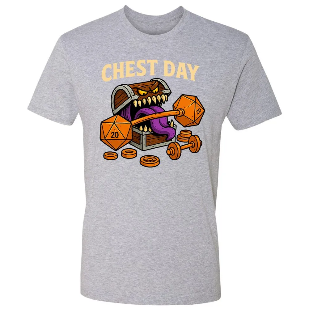 Chest Day Premium Unisex T-Shirt - Heather Grey - 9