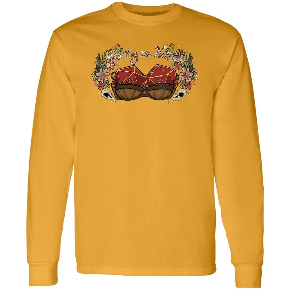 Yes They're Natural Long Sleeve T-Shirt - Gold - 9
