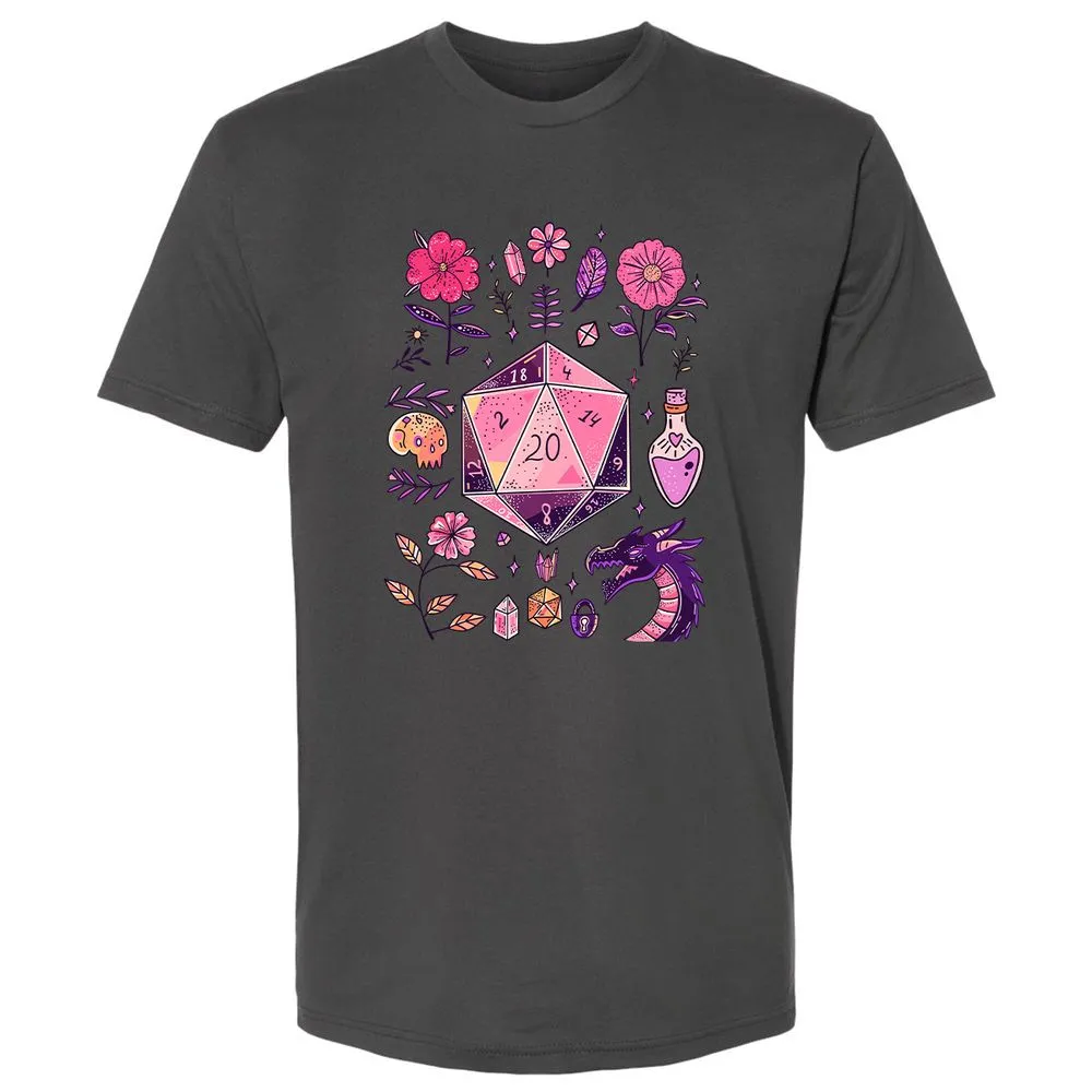 Mystic D20 Floral Dice Art - Heavy Metal - 8