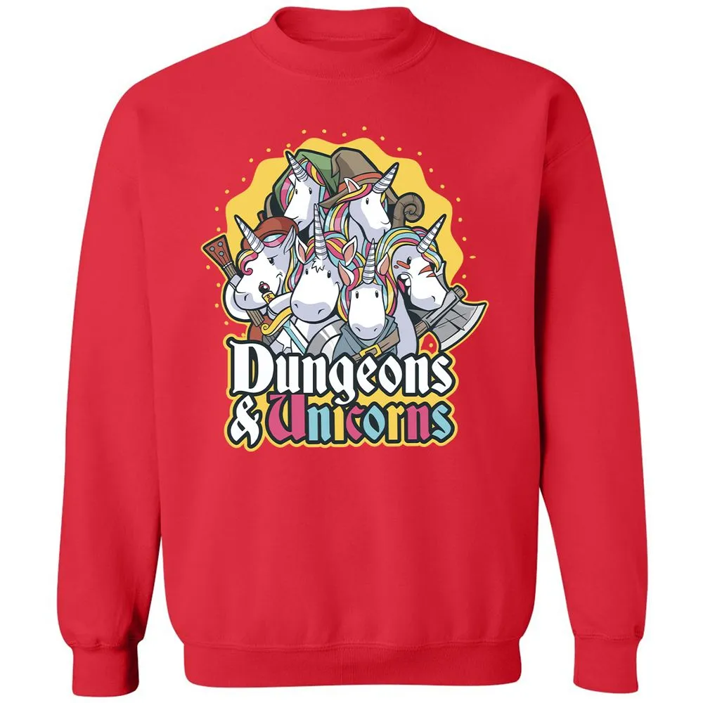 Dungeons And Unicorns Classic Unisex Sweatshirt - Red - 5