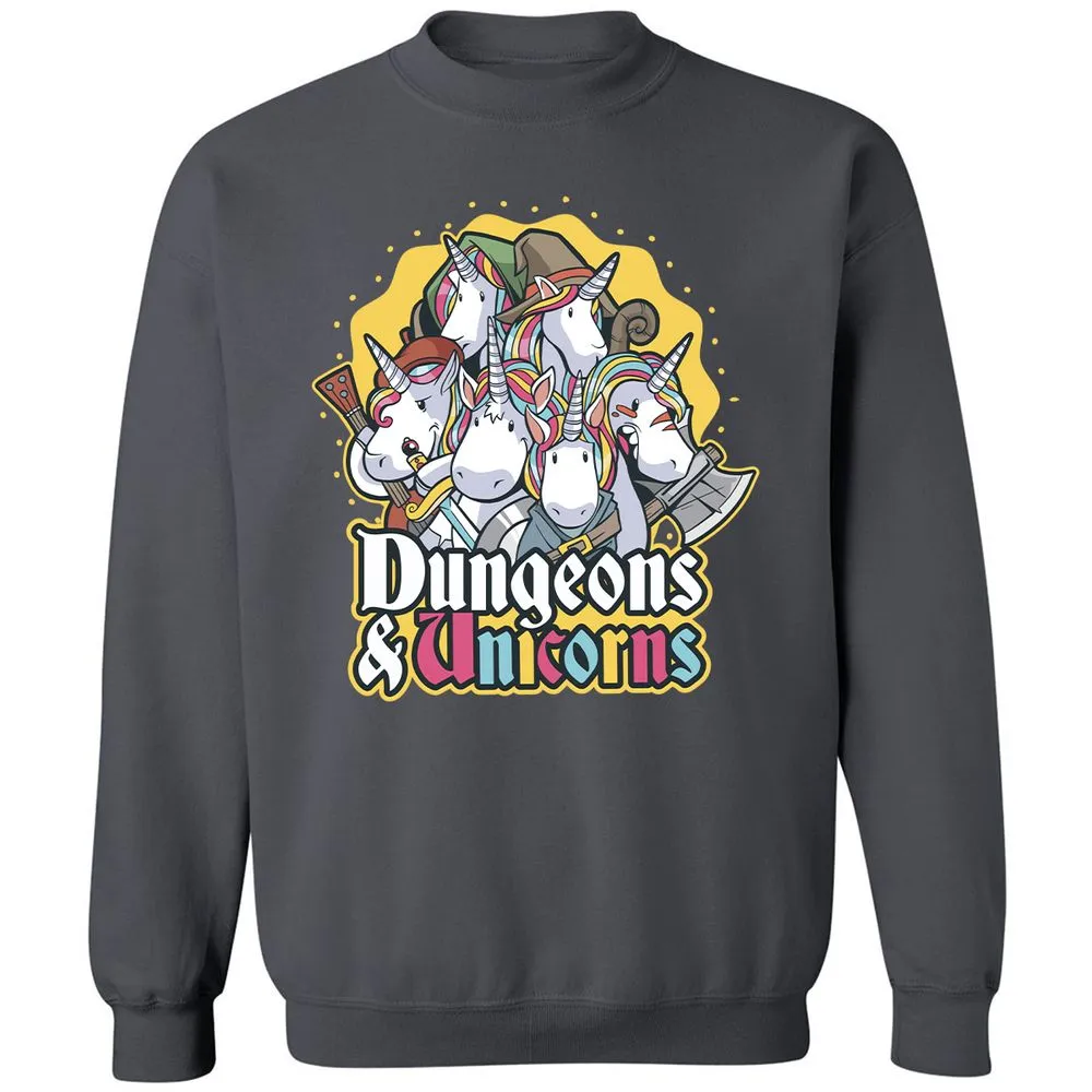 Dungeons And Unicorns Classic Unisex Sweatshirt - Charcoal - 7