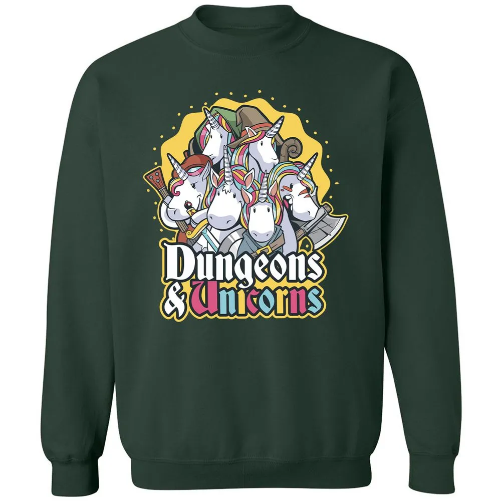 Dungeons And Unicorns Classic Unisex Sweatshirt - Forest Green - 4