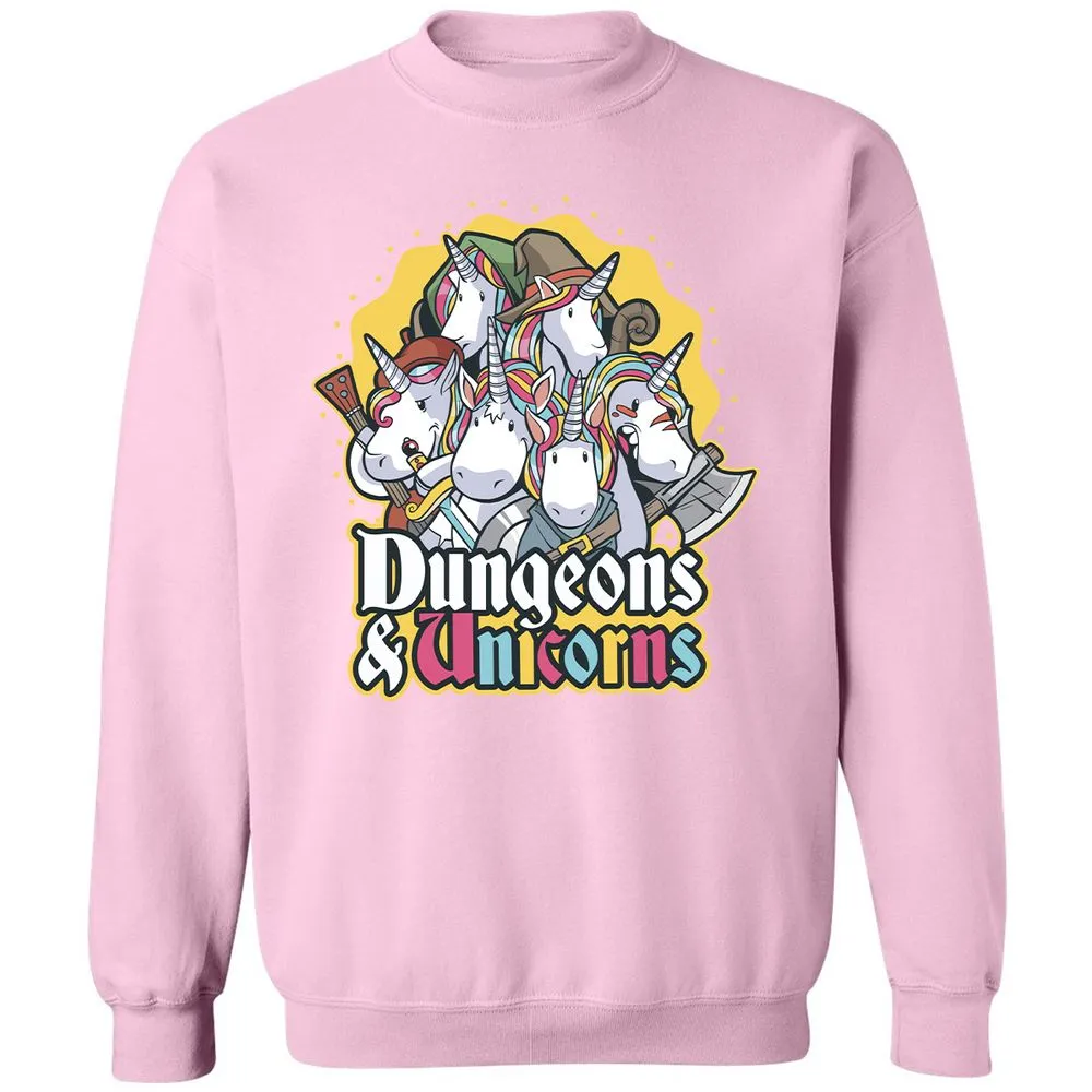 Dungeons And Unicorns Classic Unisex Sweatshirt - Light Pink - 3