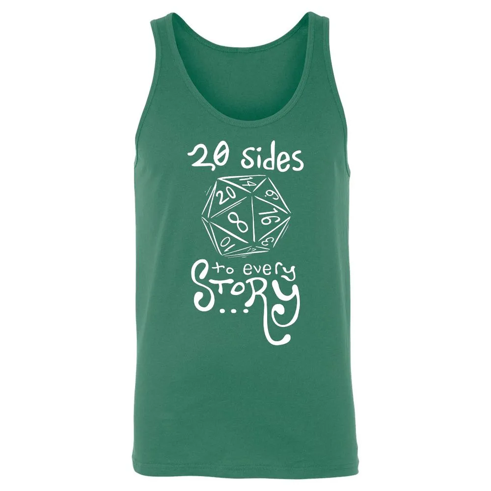 20 Sides to Every Story Unisex Jersey Tank - Kelly - 9