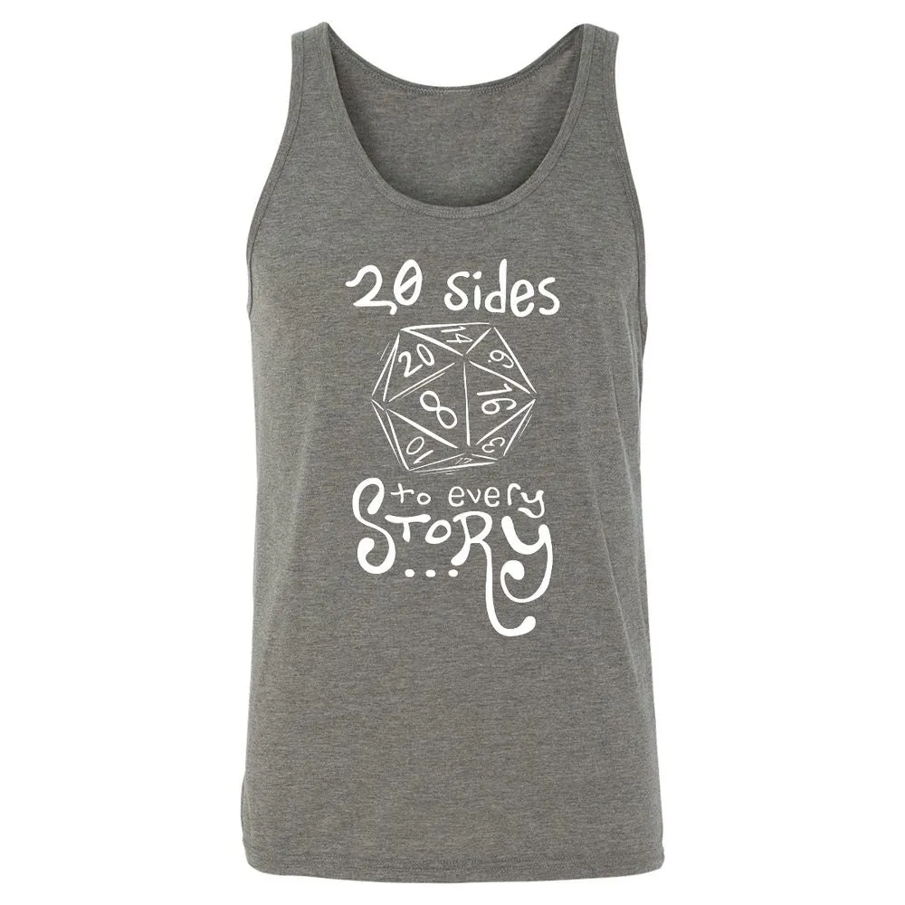 20 Sides to Every Story Unisex Jersey Tank - Grey Triblend - 8