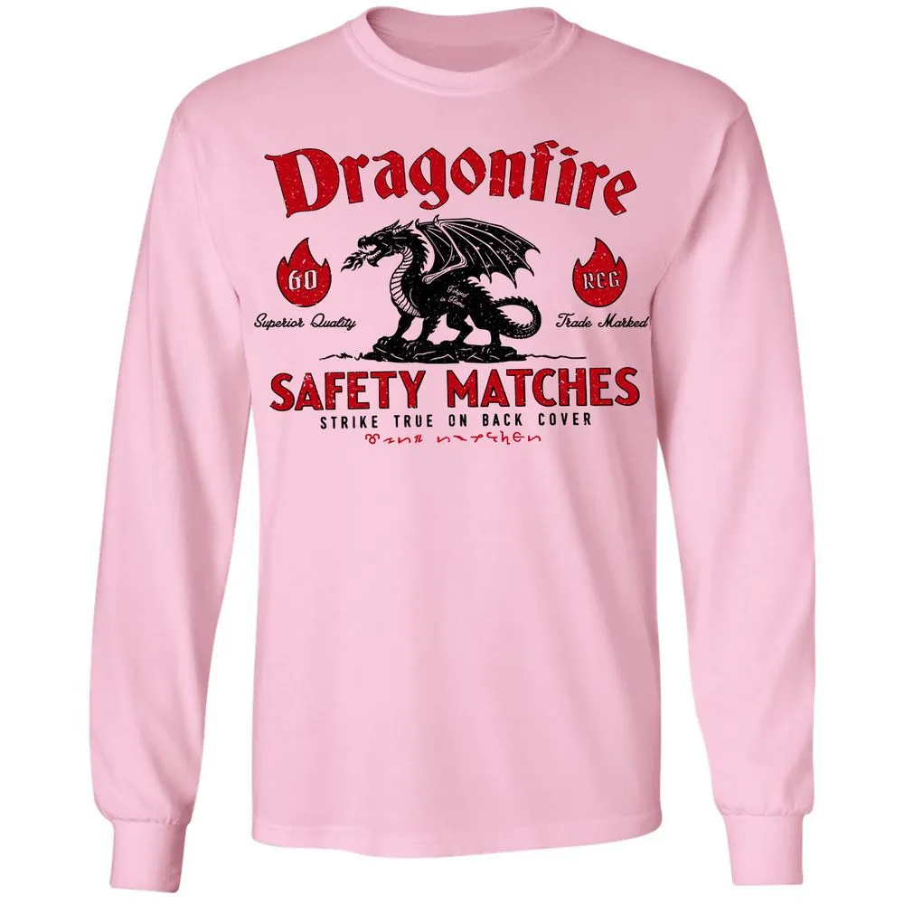 Dragonfire Long Sleeve T-Shirt - Light Pink - 3