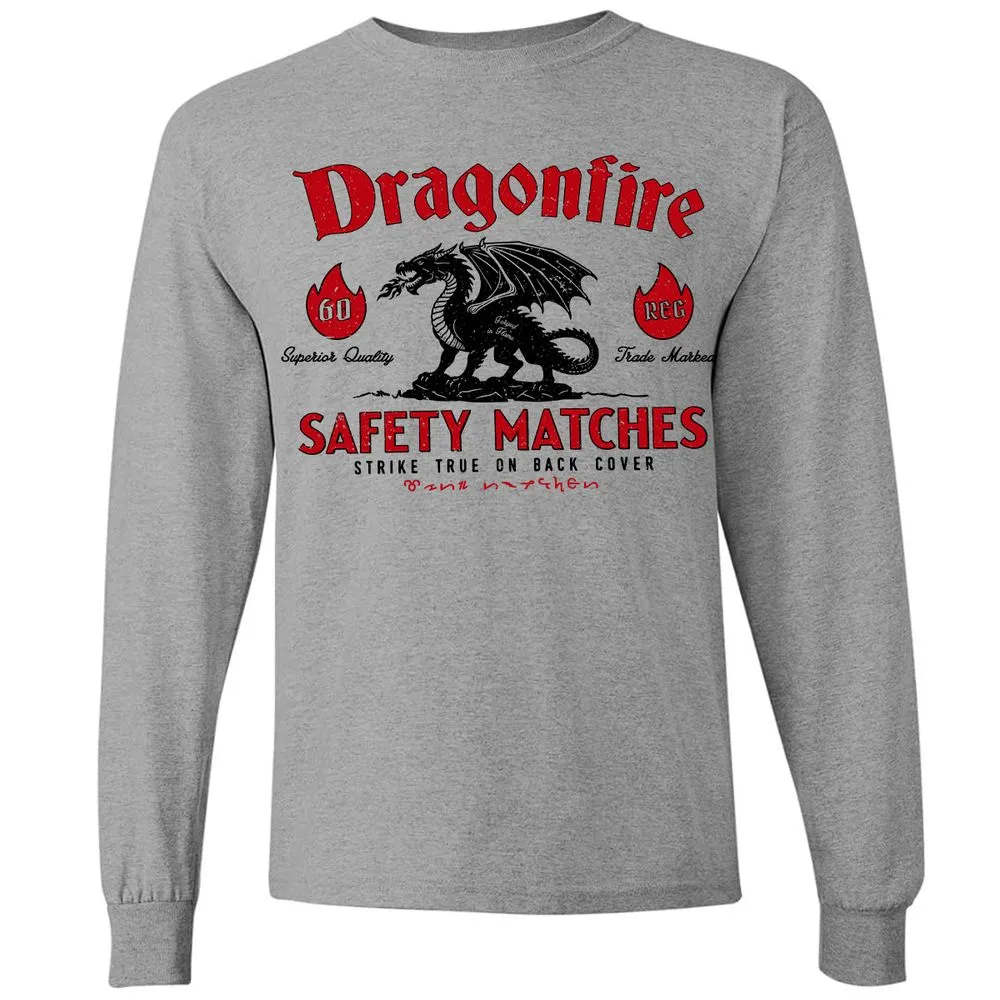 Dragonfire Long Sleeve T-Shirt - Graphite Heather - 6