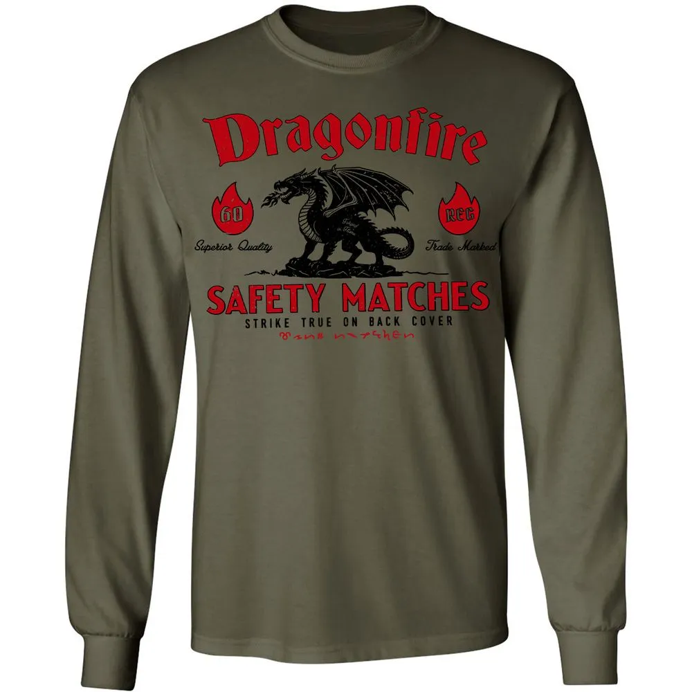 Dragonfire Long Sleeve T-Shirt - Military Green - 7