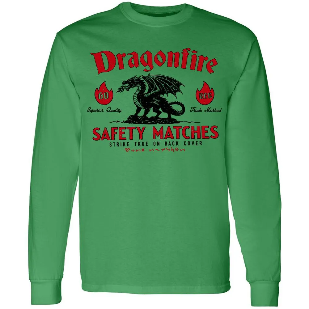 Dragonfire Long Sleeve T-Shirt - Irish Green - 10