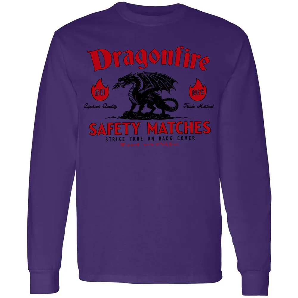Dragonfire Long Sleeve T-Shirt - Purple - 13