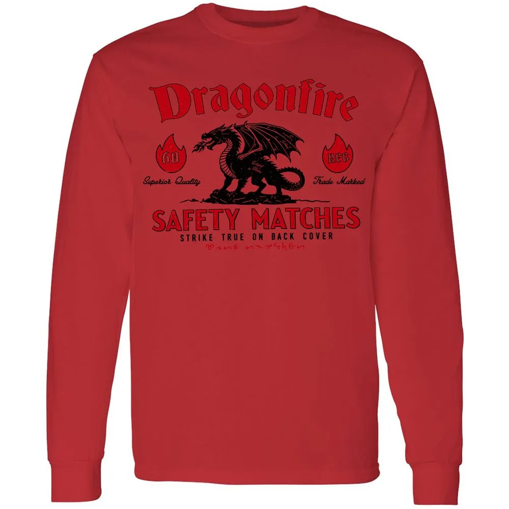 Dragonfire Long Sleeve T-Shirt - Red - 14