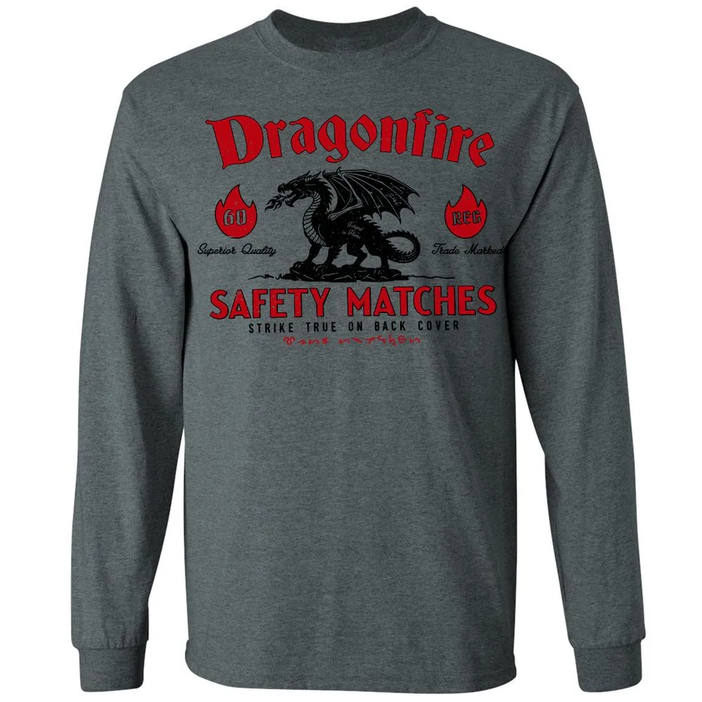 Dragonfire Long Sleeve T-Shirt - Dark Heather - 15
