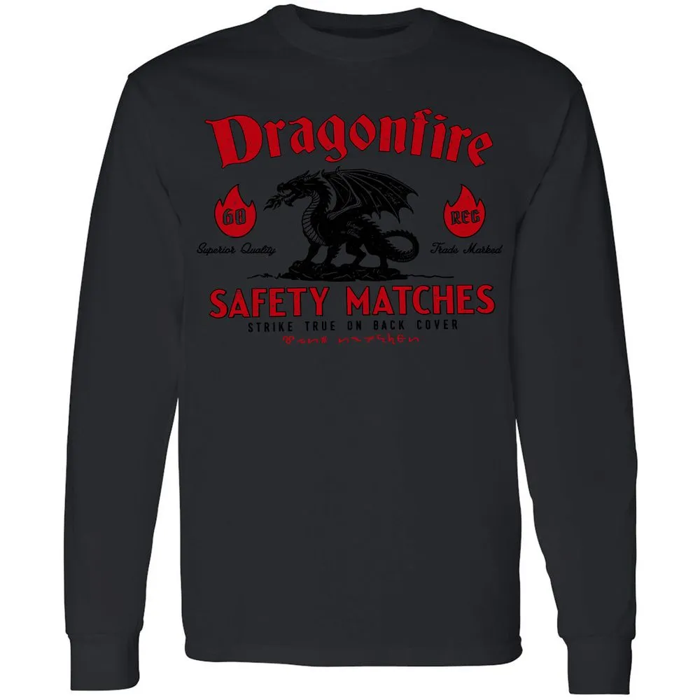 Dragonfire Long Sleeve T-Shirt - Black - 16