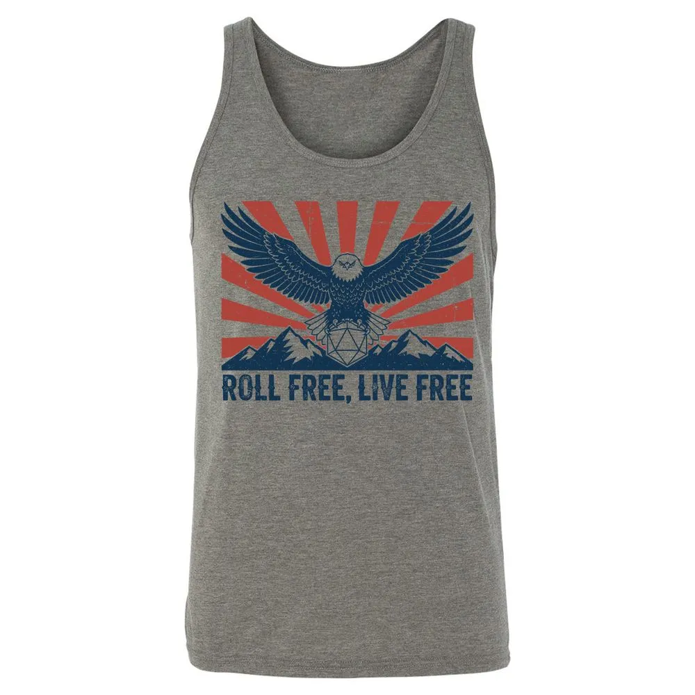 Roll Free, Live Free Unisex Jersey Tank - Grey Triblend - 2