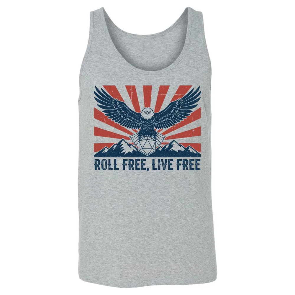 Roll Free, Live Free Unisex Jersey Tank - Athletic Heather - 4