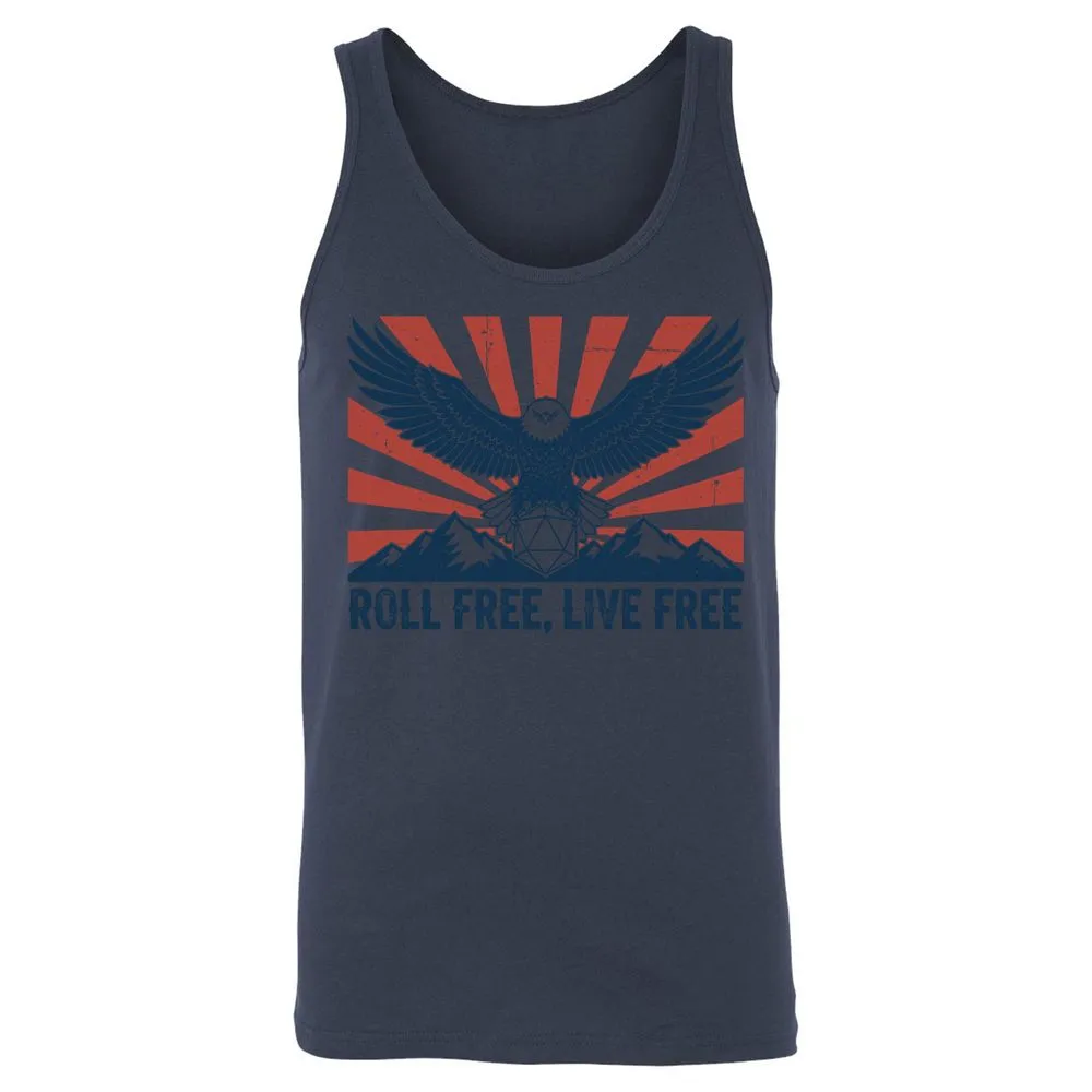 Roll Free, Live Free Unisex Jersey Tank - Navy - 8