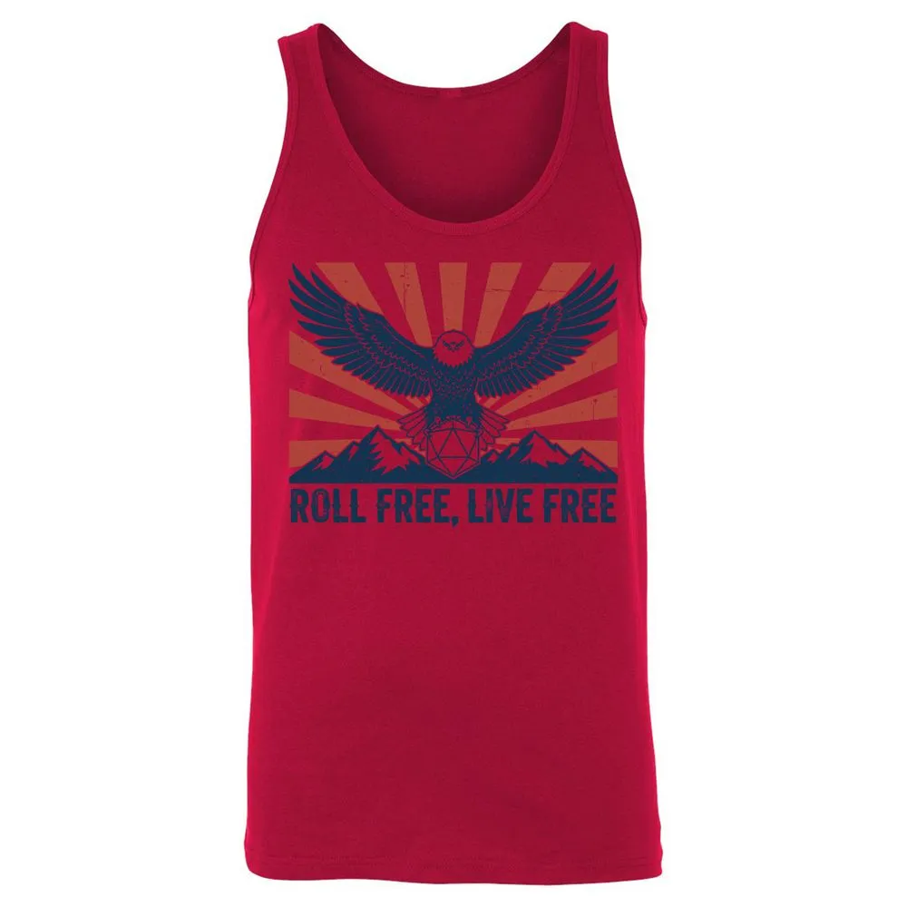 Roll Free, Live Free Unisex Jersey Tank - Red - 11