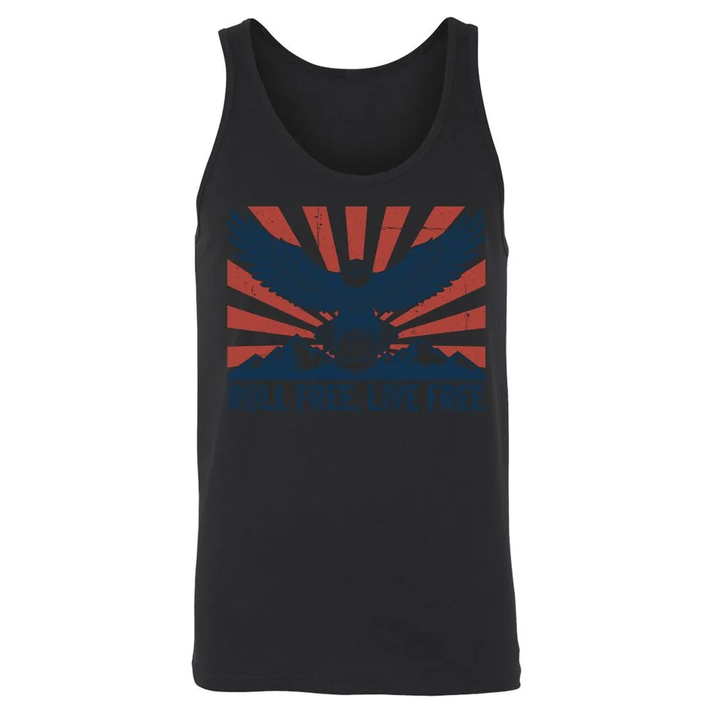 Roll Free, Live Free Unisex Jersey Tank - Black - 14
