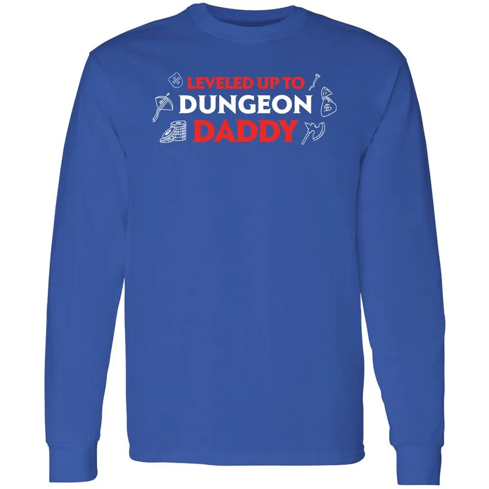 Leveled Up To Dungeon Daddy Long Sleeve T-Shirt - Royal - 8