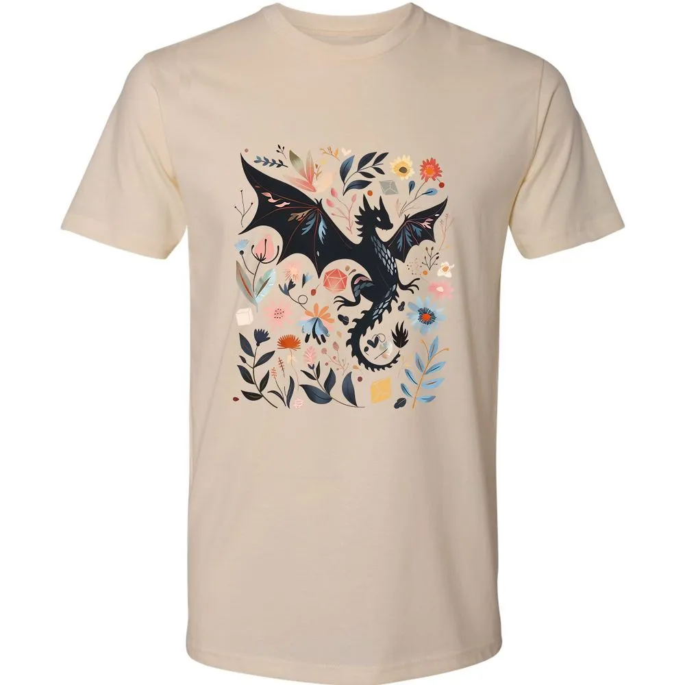 Floral DnD Dragon - Cream - 2