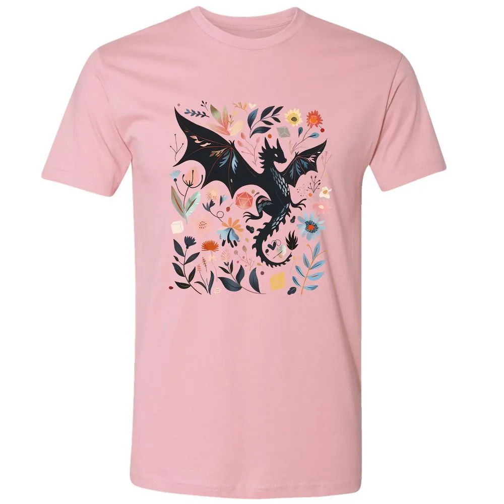 Floral DnD Dragon - Light Pink - 3