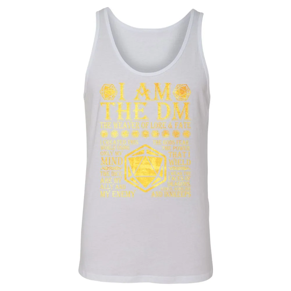 I Am The DM Unisex Jersey Tank - White - 14