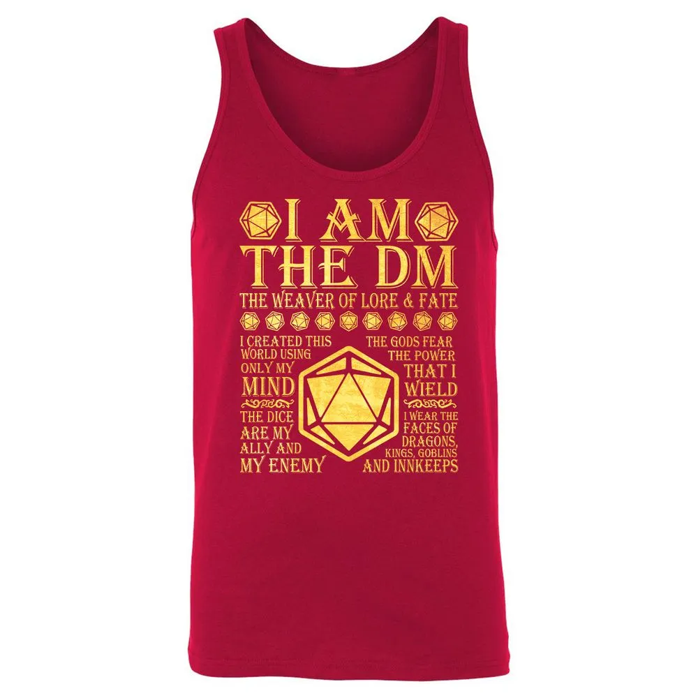 I Am The DM Unisex Jersey Tank - Red - 11