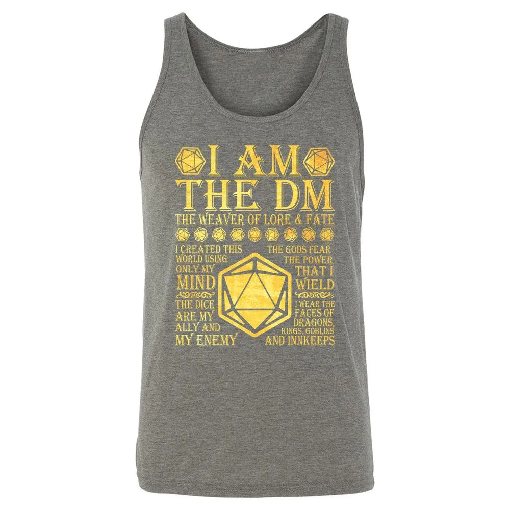 I Am The DM Unisex Jersey Tank - Grey Triblend - 8
