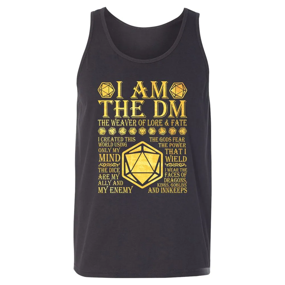 I Am The DM Unisex Jersey Tank - Dark Grey - 7