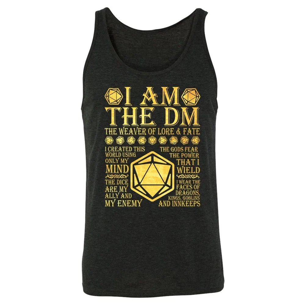 I Am The DM Unisex Jersey Tank - Charcoal Black Triblend - 5