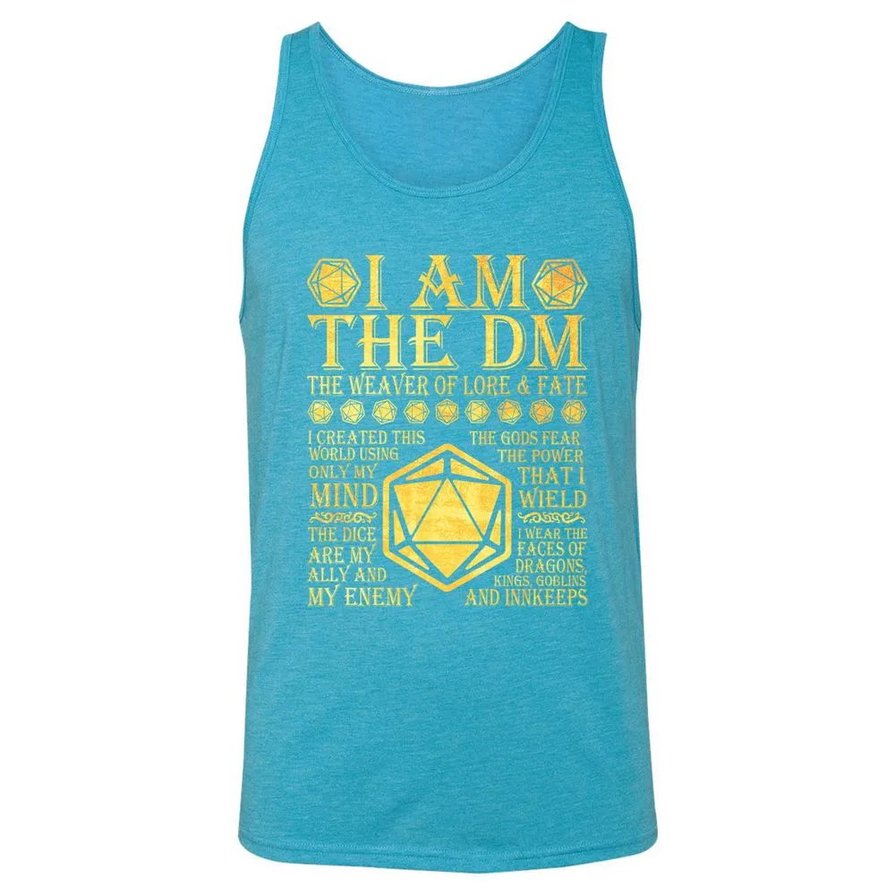 I Am The DM Unisex Jersey Tank - Aqua Triblend - 3